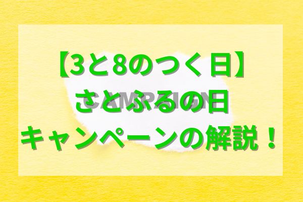 【3と8のつく日】さとふるの日キャンペーンの解説！